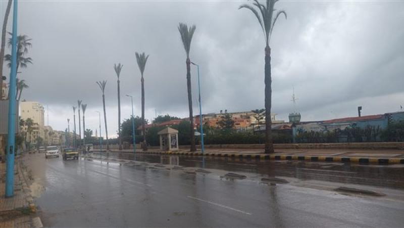 استمرار هطول الأمطار الغزيرة على الإسكندرية (صور)